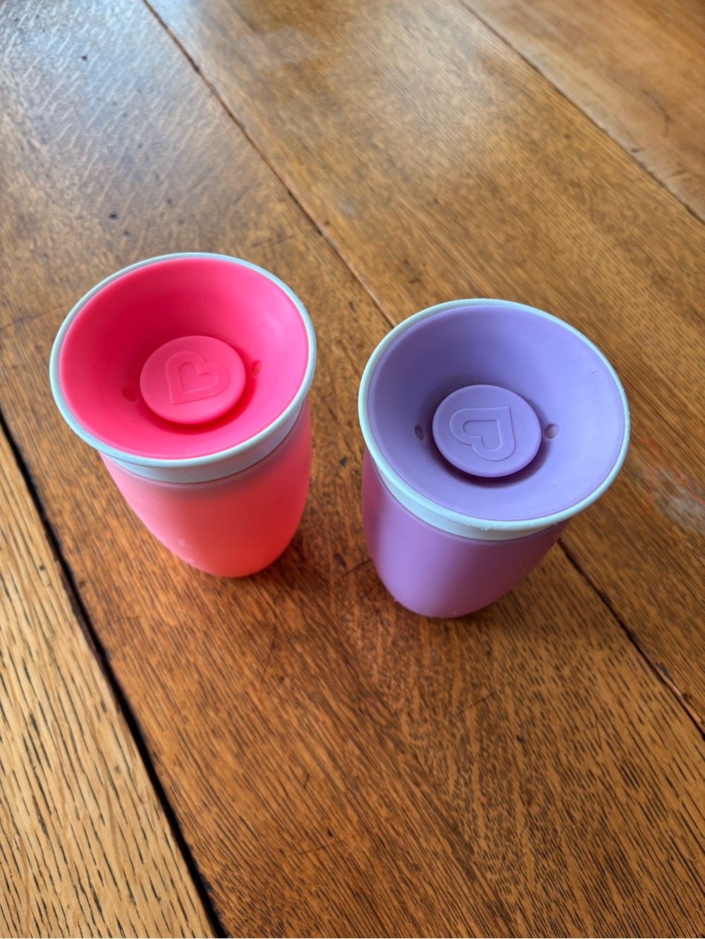 Munchkin Pink and Purple Silicone Snack Cups